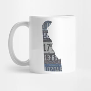 Vintage Delaware License Plates Mug